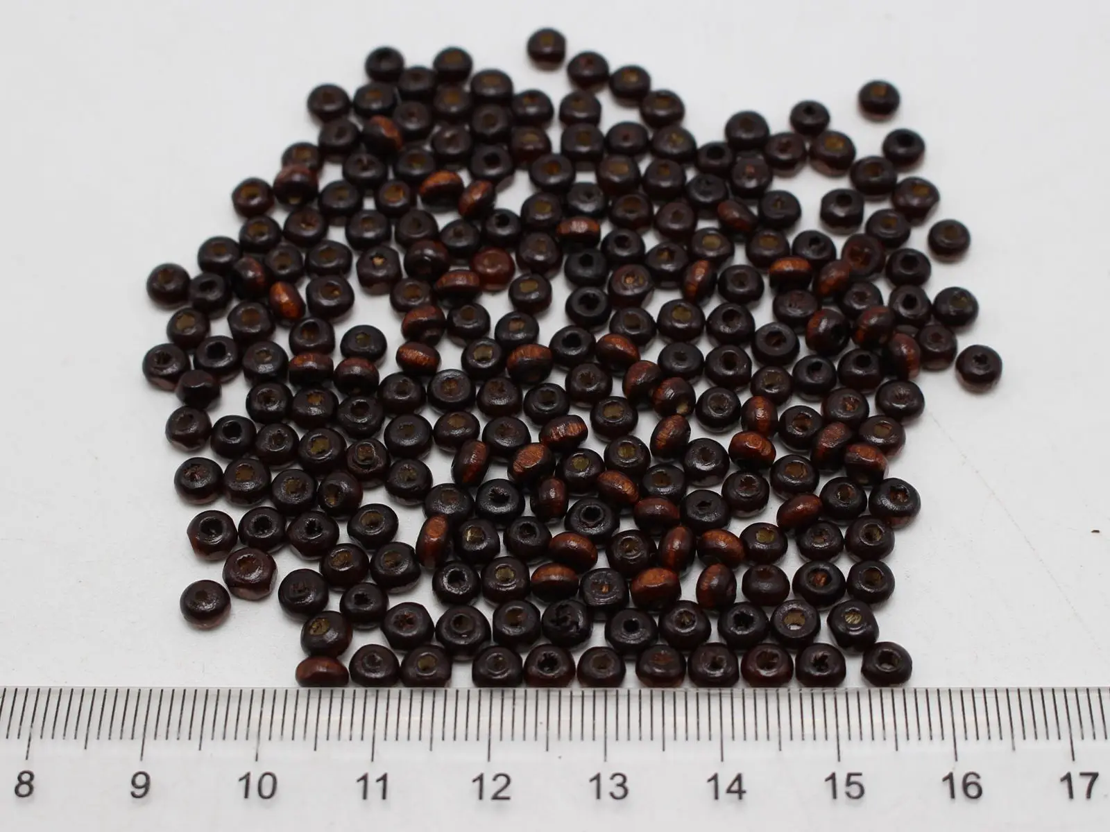 1000 Brown 4mm Round Wood Seed Beads~Wooden Spacer Beads