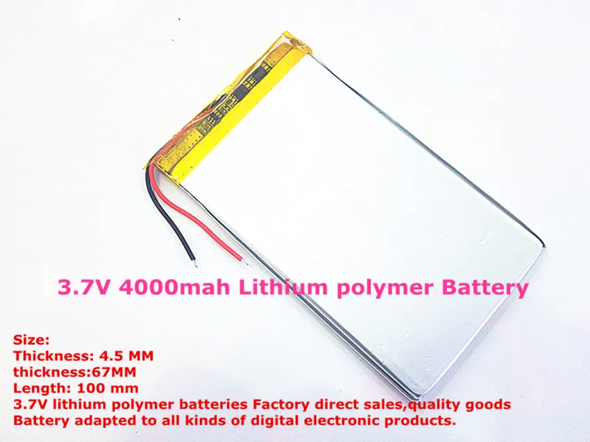 

1PCS SD4567100 3.7V 4000mah tablet battery with Protection Board For PDA Tablet PCs Digital Products