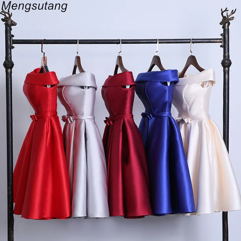 Áo Dây De Soiree Ngắn Năm 2023 Phản Quang ĐầM Dạ HộI Cổ Thuyền Đảng Bầu Đầm Vestido De Festa Vestito Da Sera quần Sịp Đùi Thông Hơi