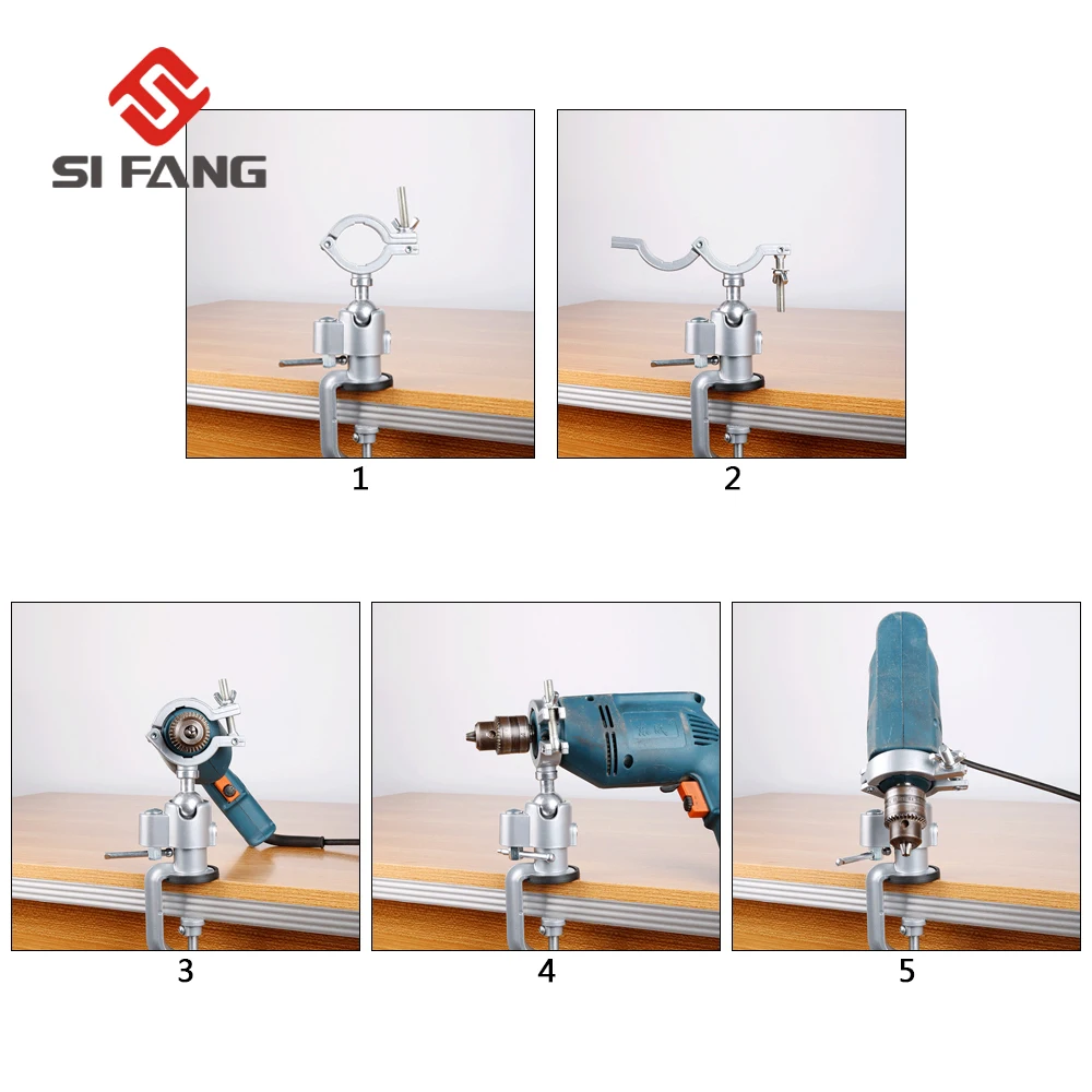 3 Style 360 Degree Rotating Table Vise Multifunctional Aluminium Alloy Swivel Bench Vise Clamp for Electric Drill etc