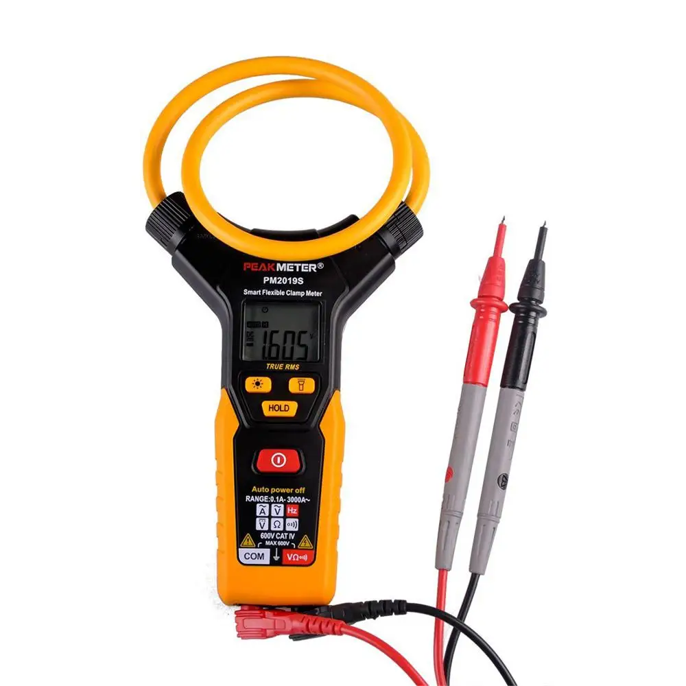 PEAKMETER PM2019S Smart AC Digital Flexible Current clamp Multimeter Voltage Resistance Frequency Clamp Meter