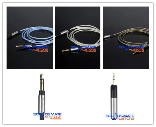 Upgrade Silver Plated HIFI OFC Cable For KRK KNS8400, KNS6400 Studio Headphone 3 Colors Select