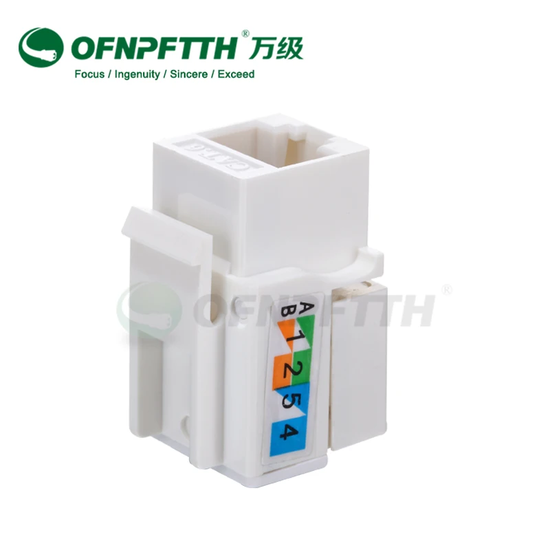 CAT6 UTP Keystone Martinetti 90 Gradi 8P8C Spina Modulare