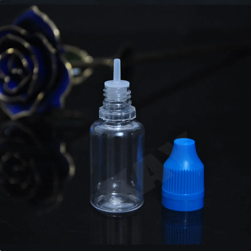 2500pcs PET 15ML Plastic Dropper Bottles With Tamper Childproof Cap, Clear E Liquid Bottles, Tamper Cap