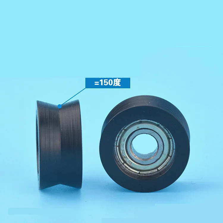 1pcs 6*21*10mm V grooved nylon wrapped plastic injection plastic wheel, inner groove embedded 696 bearing,for door and window