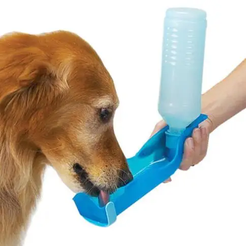 

Portable Pet Dog Cat Outdoor Travel Water Bowl Bottle Feeder Drinking Fountain colorful