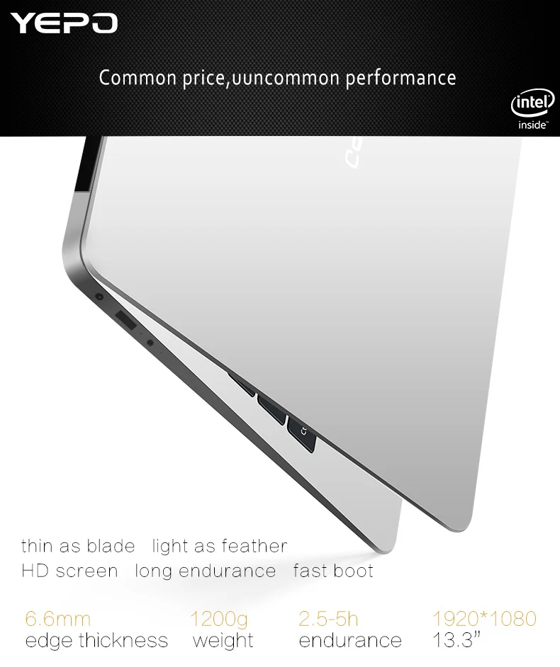 Yepo-Computador portátil Intel i7 Prata, 15.6 ", 8GB, 16GB, RAM LPDDR4, 256GB, 512GB SSD, Computador, Windows 11 Notebook