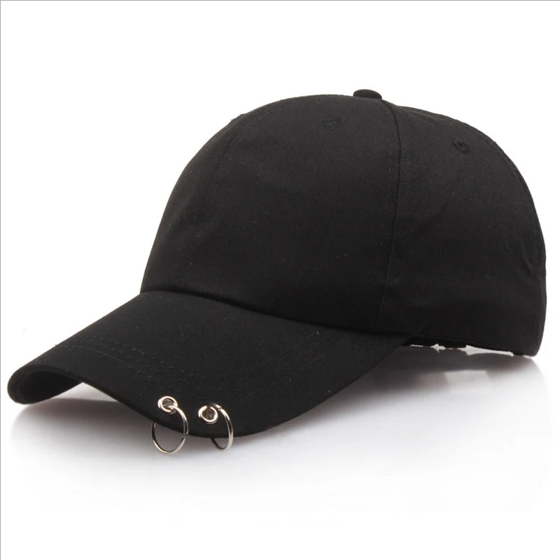 High Quality Adjustable Baseball Hat with ring Outdoor Sports Sun Cap for Women Men Fashion Snapback Hat