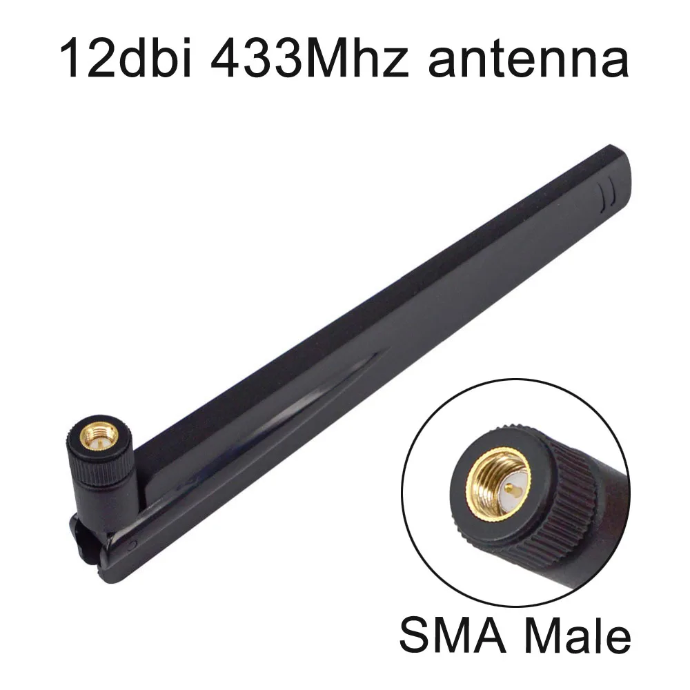 2 piece 12 dbi 433Mhz Antenna 433 MHz antena GSM SMA Male Connector for Ham Radio Signal Booster