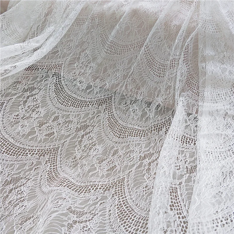 Französisches Wimpern-Explosion-Bogen-Mesh-Hochzeitskleid, persönlicher Spitzenstoff, Mori-Feentuch, DIY RS1237, 3M, Sommer – Detail 2