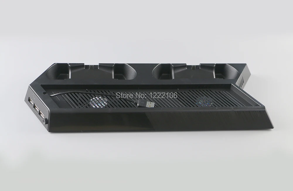 ChengChengDianWan вертикальная подставка с 2 вентиляторами охлаждения, светодиодная зарядная станция двойного контроллера и 3 портами концентратора для консоли PS4 Pro