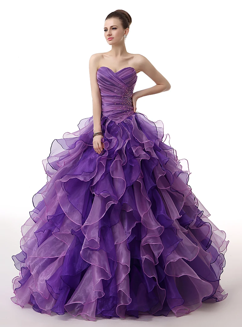 H & S-vestido de fiesta de Organza para novia, traje de baile de graduación, quinceañera, dulce, de 16 colores, Económico