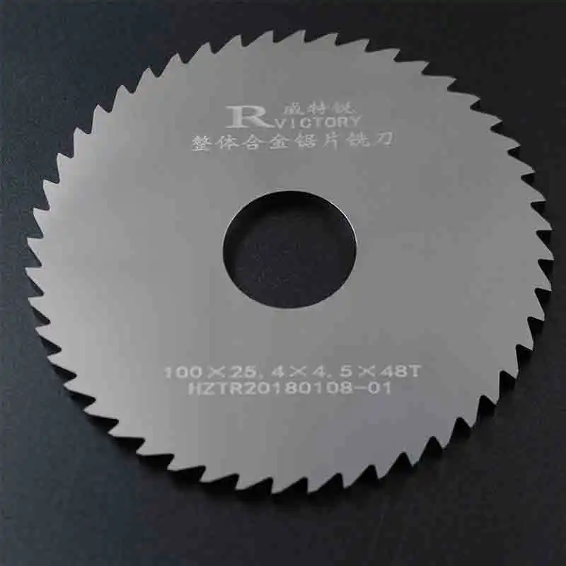 1PCS Circular Slitting Saw Blade 100mm Thick 0.8mm Solide Carbide Milling Saw Blades CNC Lathe Metal Cutting Tool