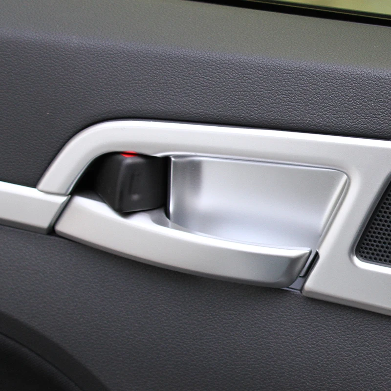 For Hyundai Elantra AD 2016 2017 ABS Matte Cars Door Inner Handle Sequin Interior Frame Decoration Cover Trim accessories 4Pcs