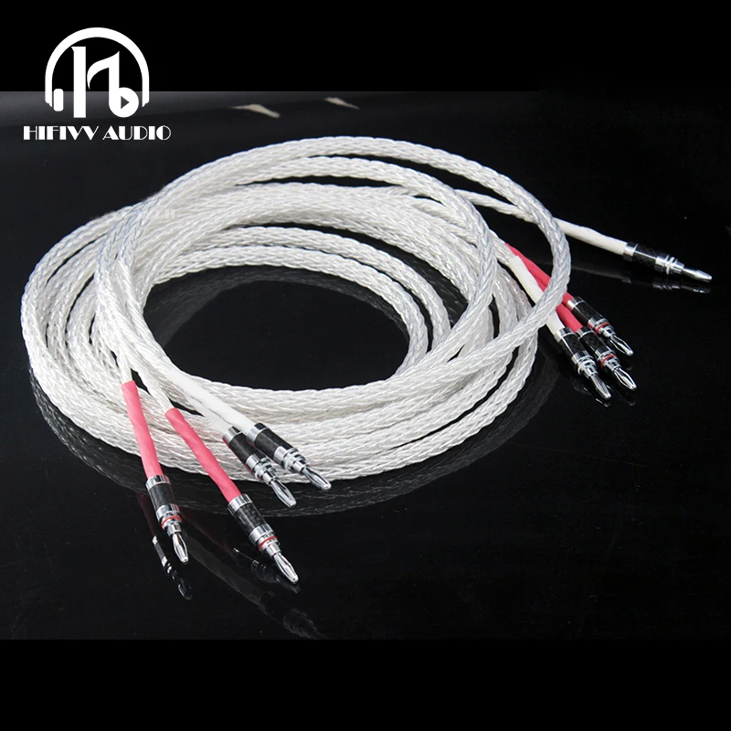 

HIFI 8AG High Performance Speaker Cable 7N OCC 1.5m 2m 2.5m 3m