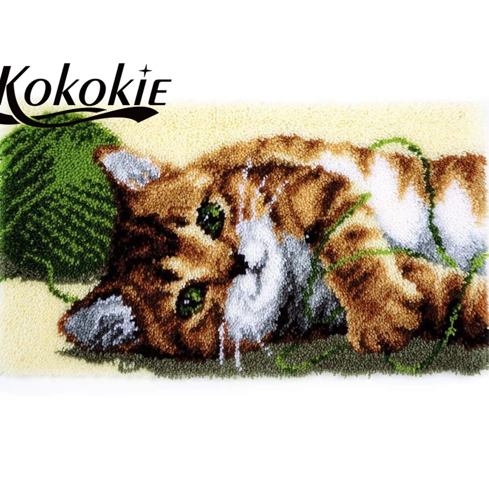 diy carpet knooppakket tapijten cartoon tapestry kits latch hook kit rug canvas printing vloerklee latch hook crocheting tapis