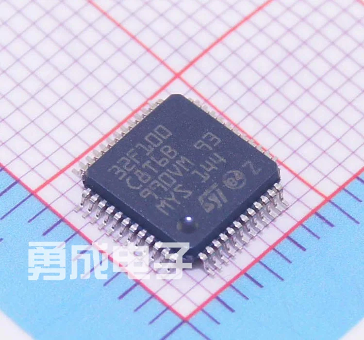 Patch STM32F100C8T6B chip microcontroller LQFP48 32-bit 64 k flash