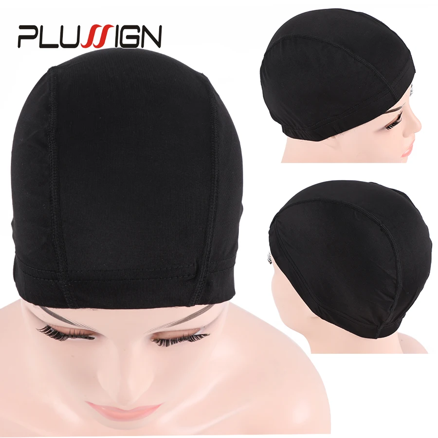 

Popular Elastic Dome Wig Caps For Women For Making Wigs 6 Pcs/Lot Black Mesh Spandex Dome Cap Glueless Strech Hair Weaving Nets