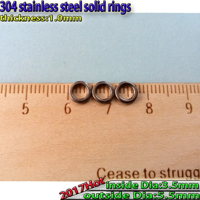 2019new fishing solid ring  100pcs/lot  size 1.0mm3.5mm5.5mm  the good 304 stainless steel