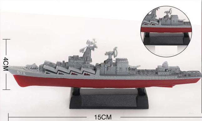 8pcs/set 3D Assembled Ship Model Moscow missile cruiser Kilo-class submarine Battleships Modern Aircraft Military Warship Toy