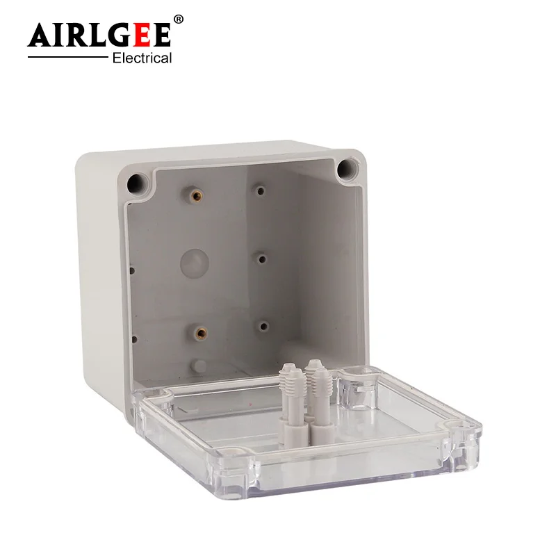 125 * 125 * 100mm transparent cover ABS waterproof junction box IP65 plastic cable box can be customized opening