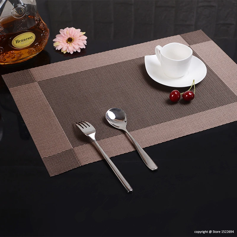 Heat-resistant Table Placemats, Table Mats, Resistant, Anti-skid, Washable, 45x30cm, Pack of 4Pcs