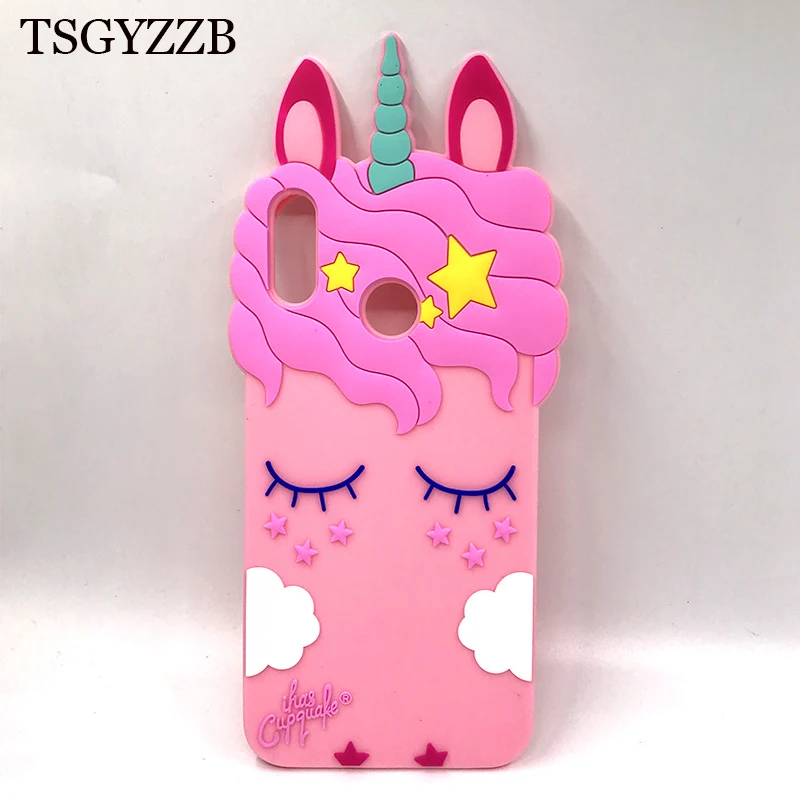 

For Huawei Honor 8X Case 6.5 inch Cute Cartoon Unicorn Soft Silicone Back Cover For Huawei Y9 2019 Phone Cases Shell Coque Bags