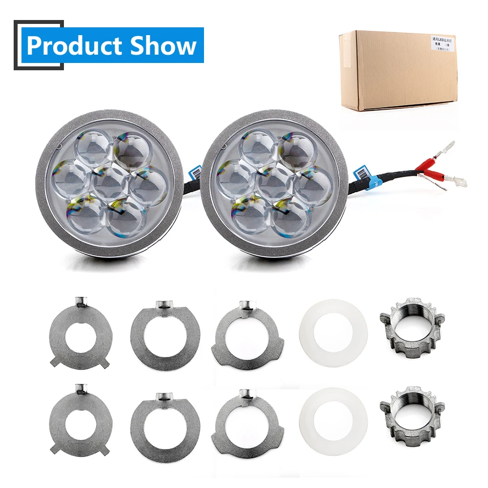 2pcs/set Car LED High Beam Far Shooting 3.0 inch Single Beam Projector Lens with Led Devil Eye for Headlight H7 H4 H7 etc ﻿