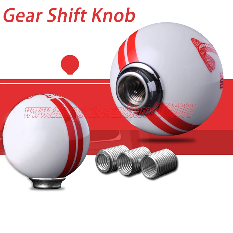 Universal 5MT 6MT Speed Shift Knob Snake Shifter Resin Ball Shaped Cobra Gear Shif Knob 2