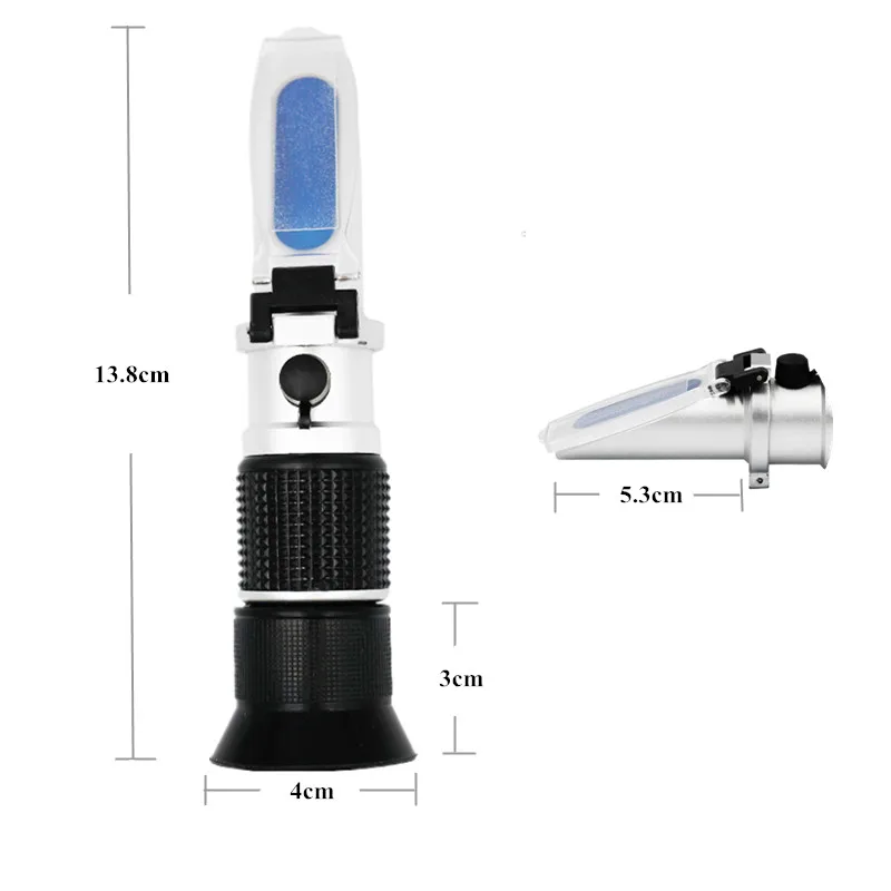 10pcs/lot Handheld Wide-range 0-90% Brix Refractometer Honey Sugar Content Measurement Tool use of Sugar Food Fruit Beverages