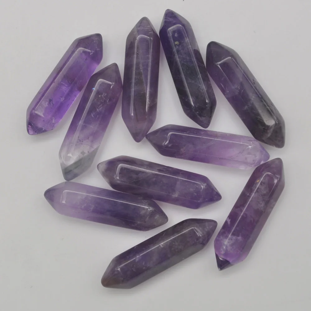 35x8MM Amethyst Cabochon CAB GEM Crystal Pillar Jewelry Pendant Making (5 pcs/lot) H217