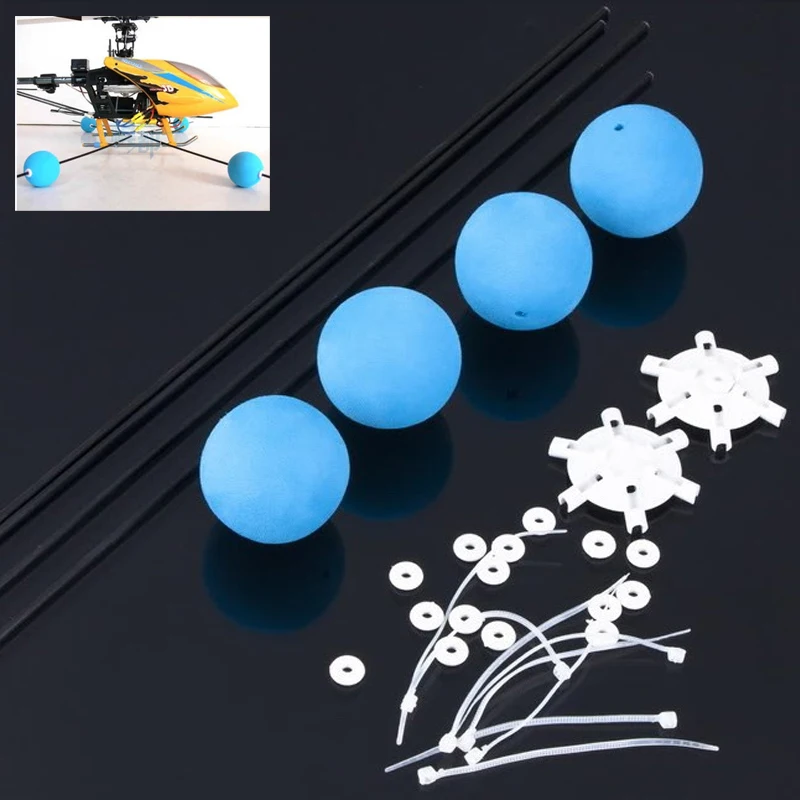 Landing Training Kit Gear for Blade 400 Trex 450 500 RC Helicopter Sponge Balls