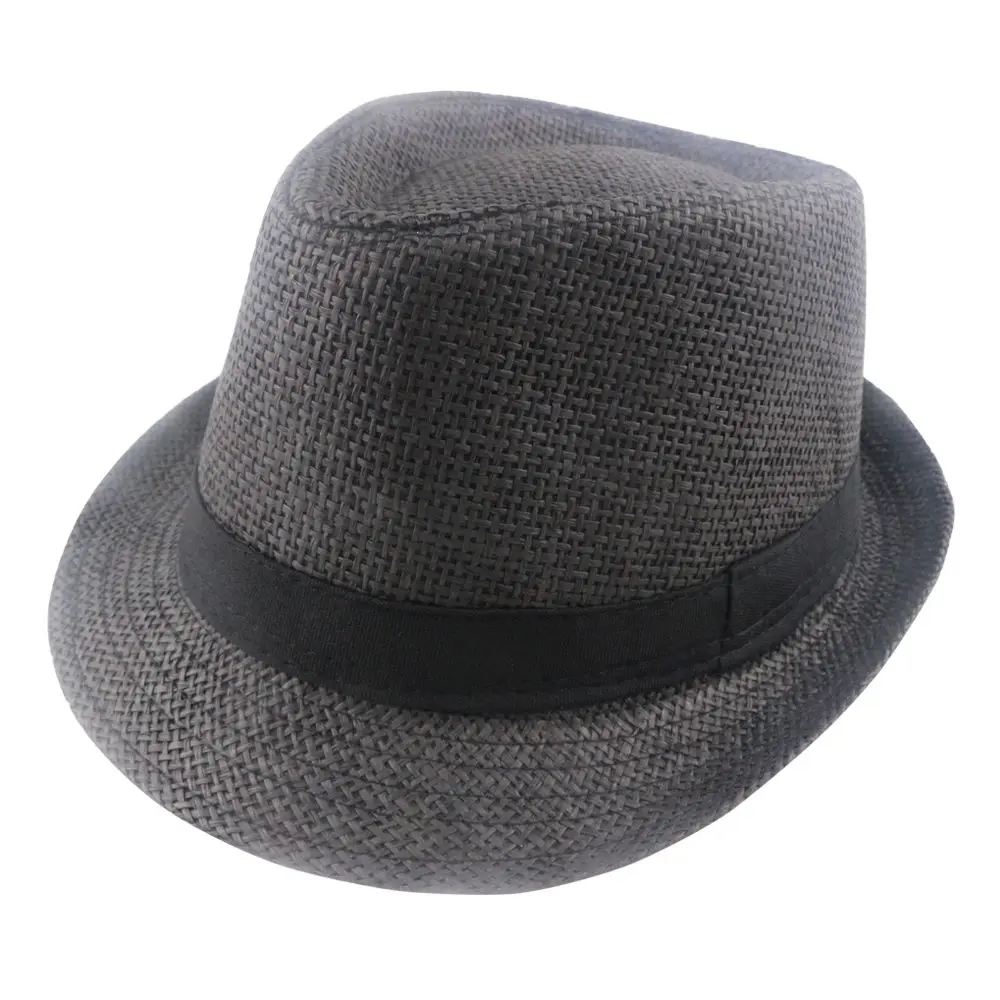 Summer Hats  Solid Straw Hat for Women and man Beach Fedoras Casual Panama Sun Hats Jazz Caps 6 Colors 60cm