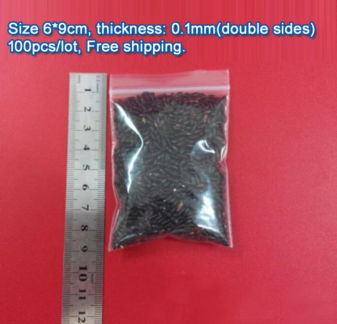 100pcs/lot high quality Transparent PE Ziper Lock jewelry Packaging Bags, 6*9cm clear plastic bags for jewelry gift storage