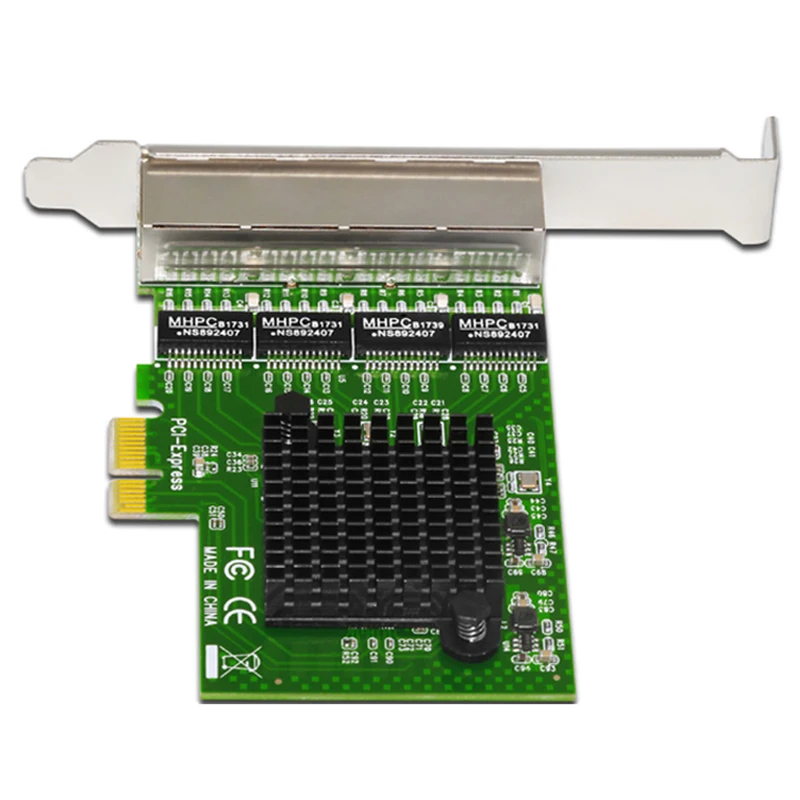 H1111Z karta sieciowa s karta lan adapter do sieci ethernet adapter sieci lan ethernet karta sieciowa 4 Port RJ-45 pci express bezpłatny dostęp do