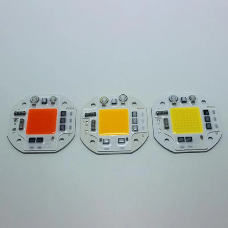 LED COB chip AC220V 110V 20W 30W 50W cool white warm full spectrum floodlight Module 3000 6000k plant growth 1pcs