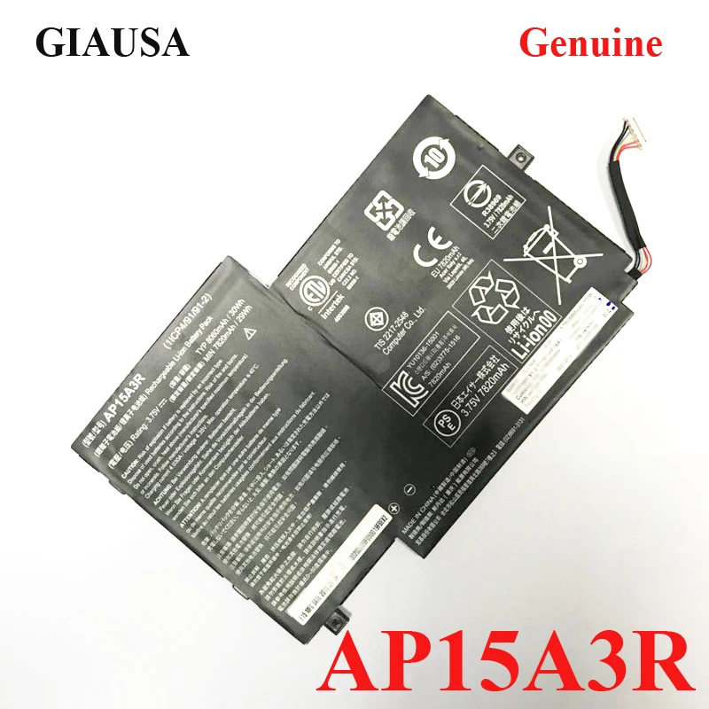 GIAUSA Genuine AP15A3R battery for Acer Switch 10 10E SW3-013P SW3 AP15A8R battery 29WH