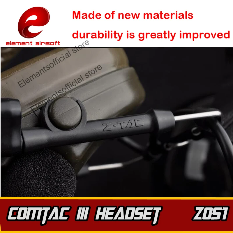 Z-TAC Tactical Comtac III Headset Z-tactical Softair Airsoft Gun ipsc Kenwood PTT Hunting Arsoft Headphone Earphone For Shooting