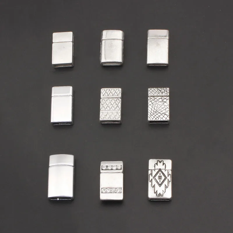 3Sets Fashion Jewelry Clasps Rectangle Strong Magnetic Clasp For 5mm 10mm Flat Leather Bracelet DIY Jewelry Findings Making