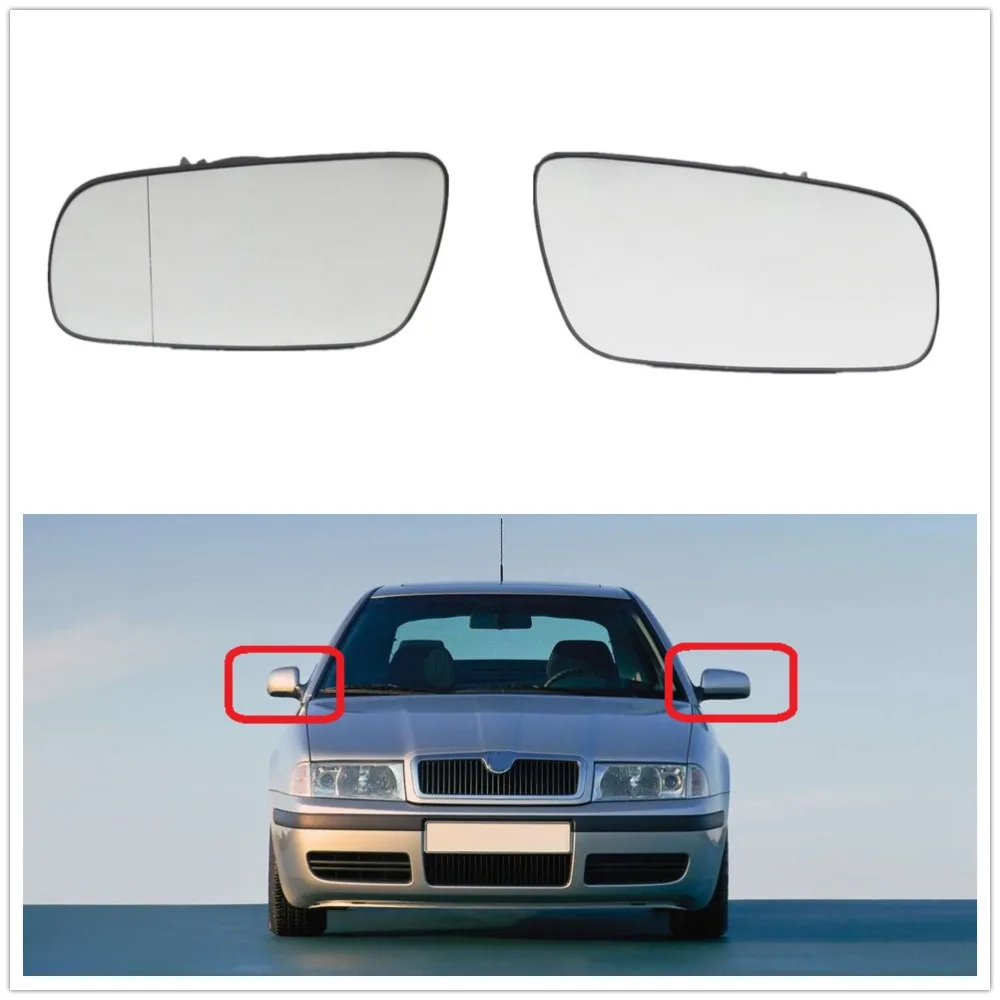 2pcs For Skoda Octavia A4 MK1 1997 1998 1999 2000 2001 2002 2003 2004 2005 2006 2007 2008 2009 2010 2011 Heated Mirror Glass