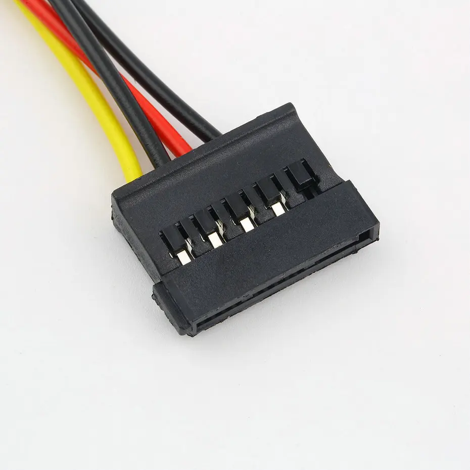 10pcs Serial ATA SATA 4 Pin IDE Molex to 2 of 15 Pin HDD Power Adapter Cable Hot Worldwide Promotion