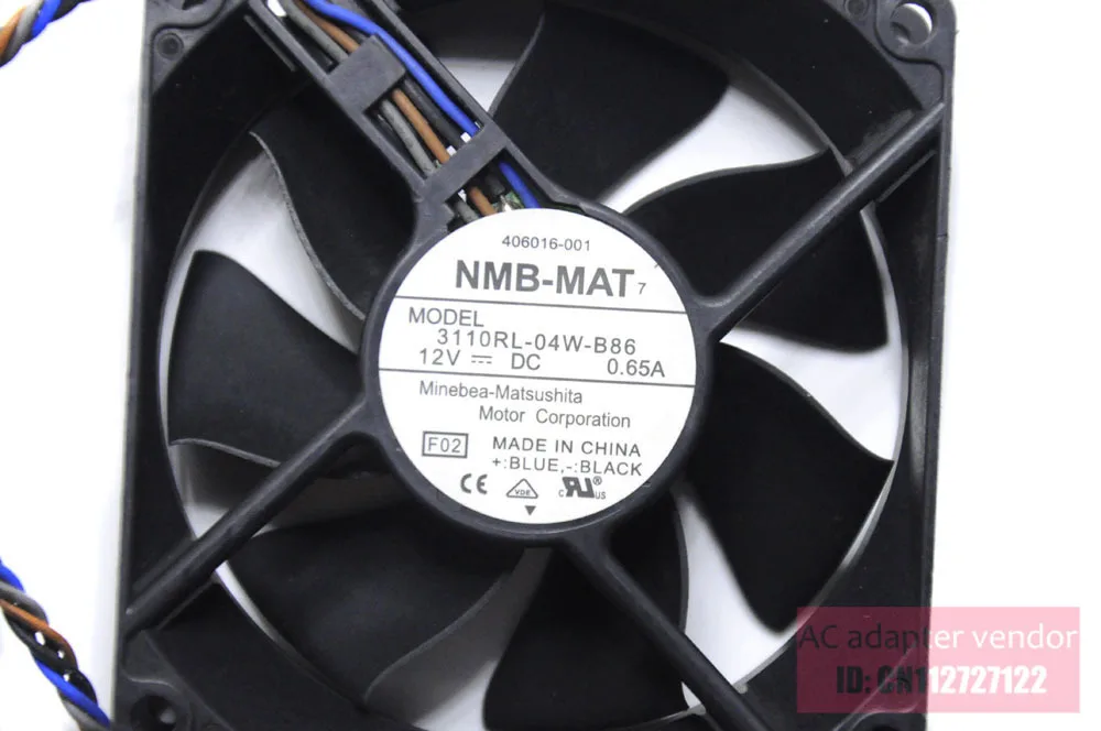 NMB 8025 12 فولت 0.65A 3110RL-04W-B86 4 سلك PWM مروحة ترموستات