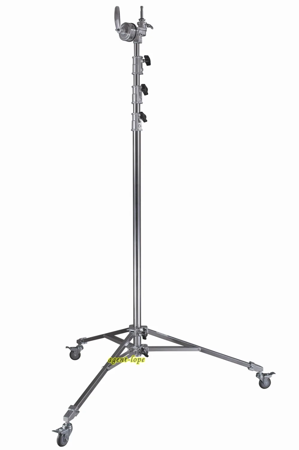 5.8m(228.3'') Overhead Roller Stand 4 Sections, 3 Risers with Big Grip Head 5/8'' 16mm 28mm Stud & Socket