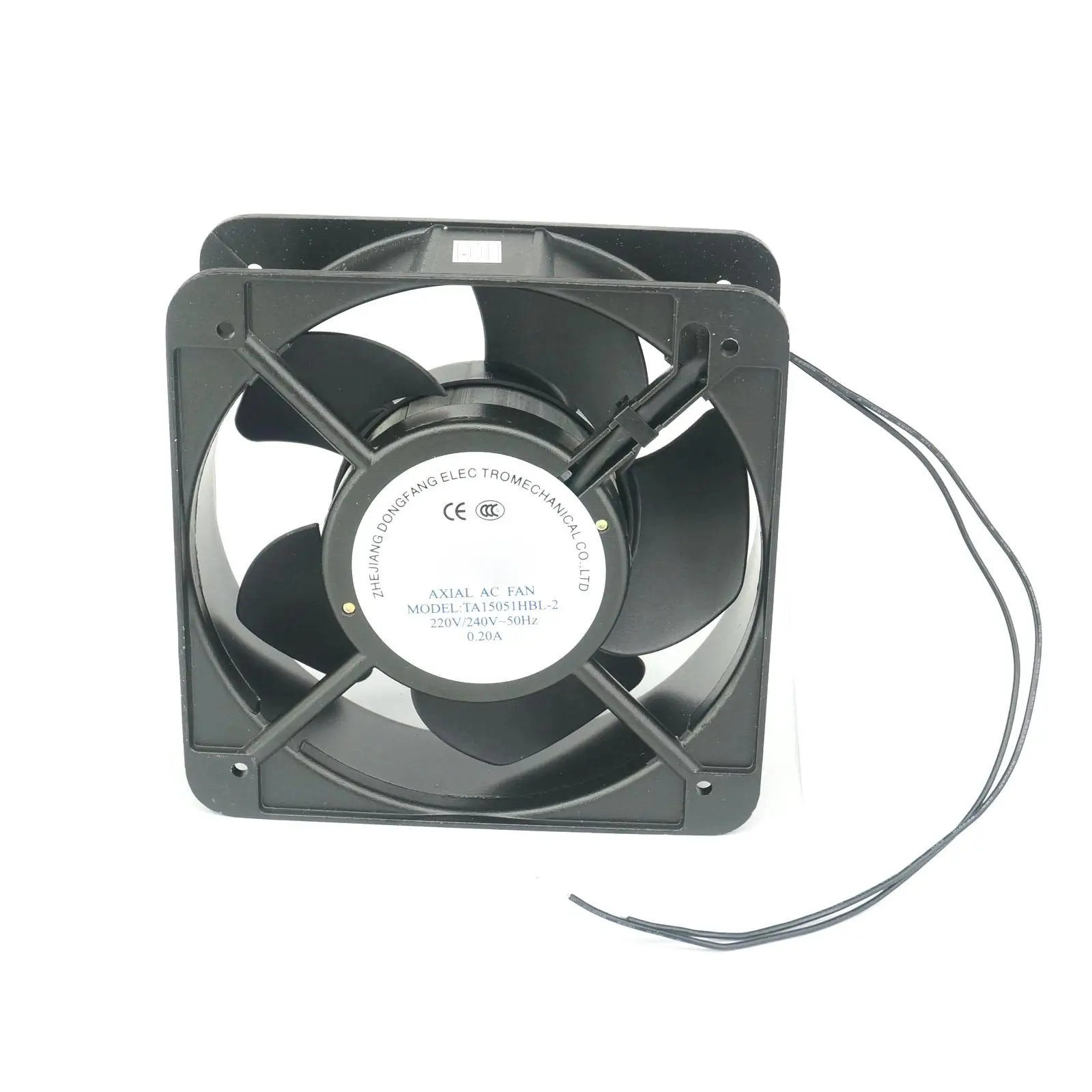 220V AC 150x150x51mm Axial Radiator Fan 180CFM 2500RPM Ball Bearing High Speed