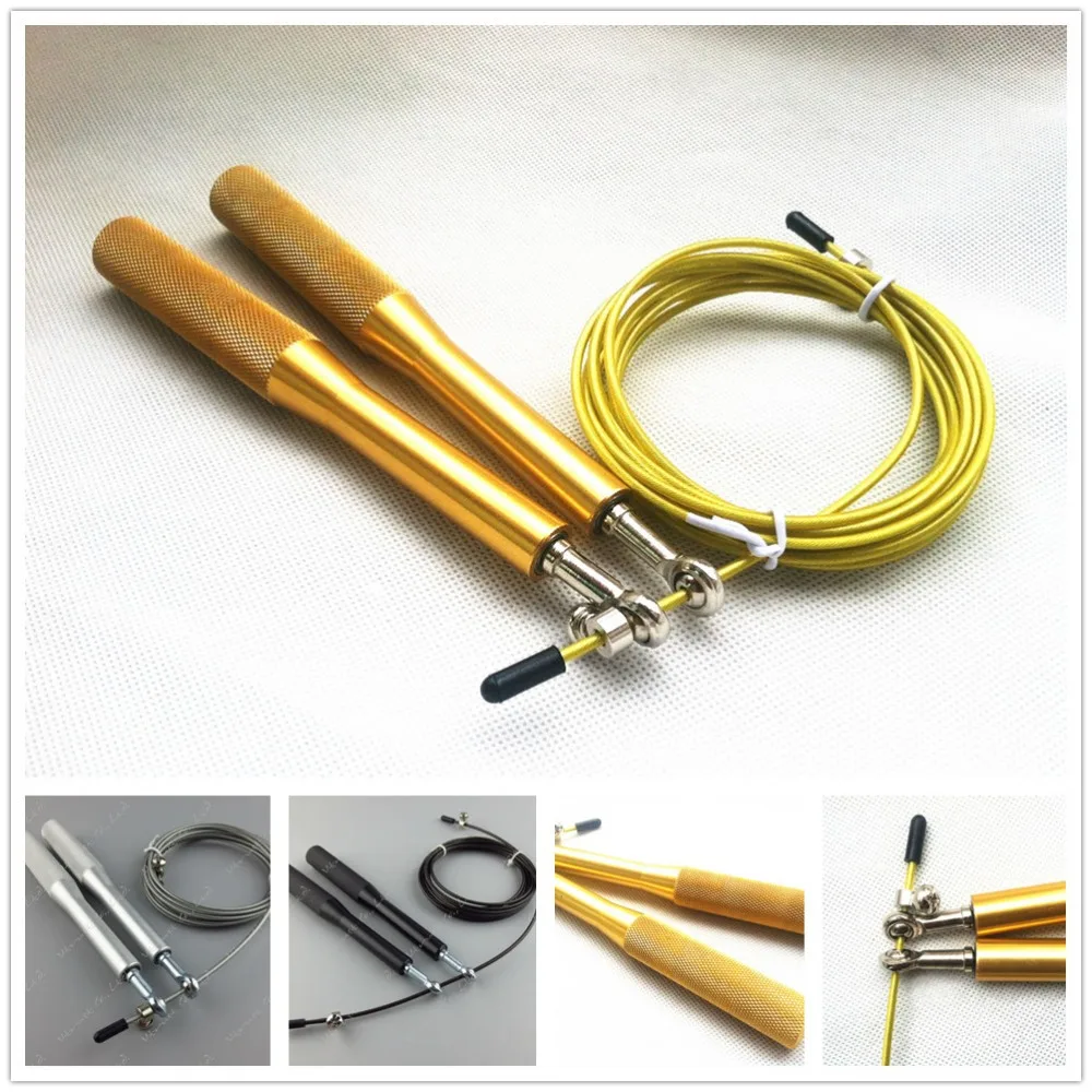 NEW Arrival adjustable crossfit speed jump rope alumunum handle / wire length 3 meters / MMA Boxing/Garage Gyms