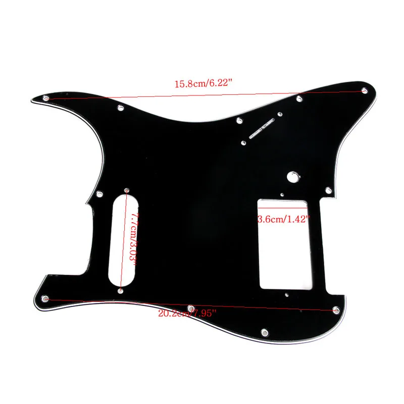 3 Ply Black Guitar Pickguard For Fender Stratocaster HS Single . Humbucker