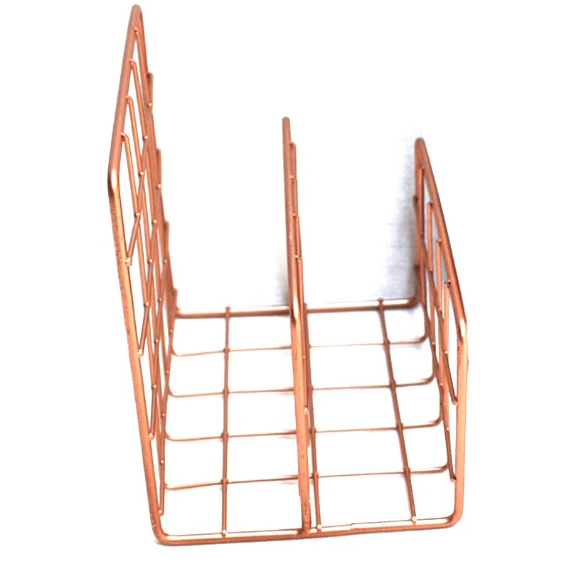 MIRUI Rose Golden materiale scolastico per ufficio porta lettere Organizer busta Sorter rete metallica porta promemoria in metallo vassoio piccolo