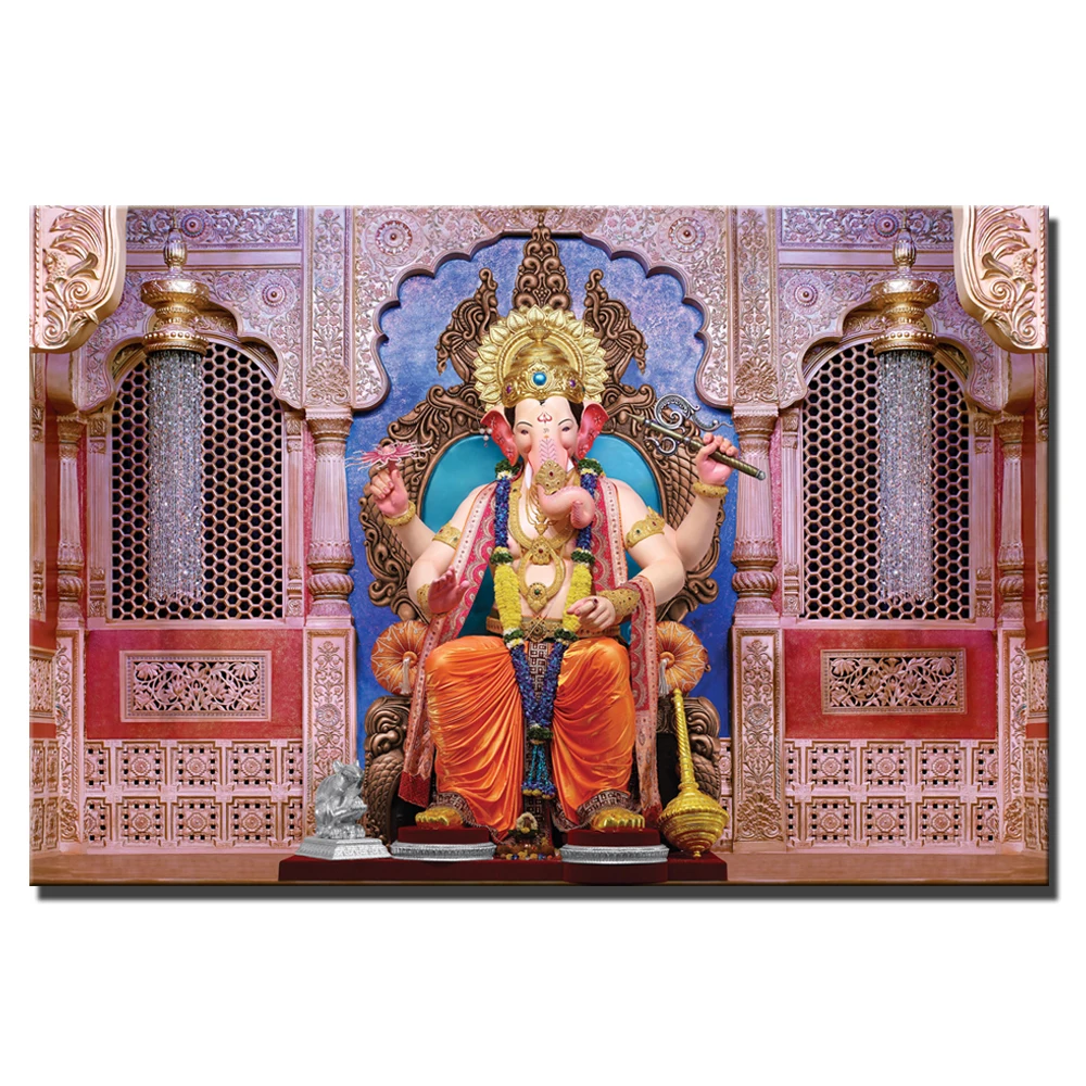 Hindu God Ganesha Wall Posters And Prints Large Size Lord Ganesha Hinduism Religion Cuadros Pictures Foe Home Wall Decoration