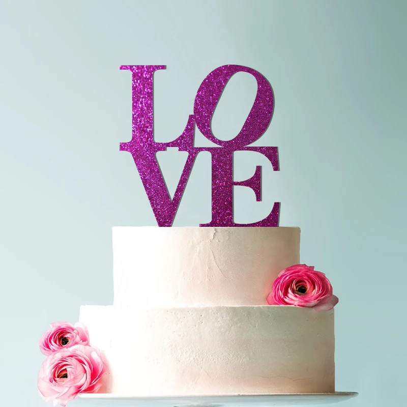 

Stunning Philly LOVE Acrylic Cake Topper Gold & Silver Statement Wedding Cake Topper, Cake Topper Cake Decor