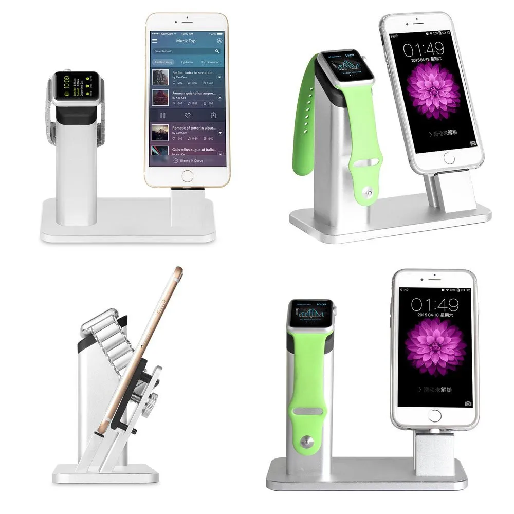 الألومنيوم حامل حامل ل أبل ووتش 3/2/1 حوض شحن شاحن محطة جبل قاعدة ل فون X/8/ 7/7 زائد/SE/5s/6S/زائد